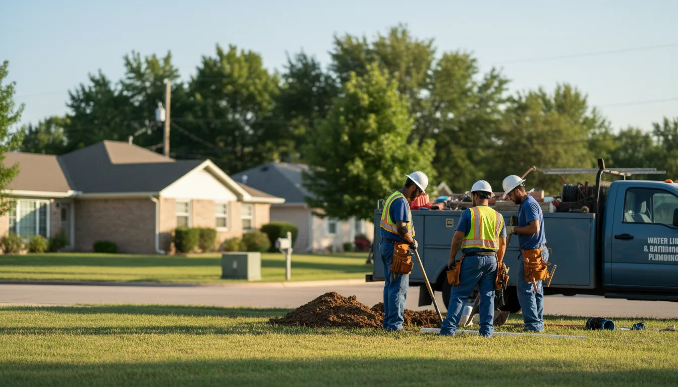 Residential water line and bathroom plumbing service in East Haven, CT